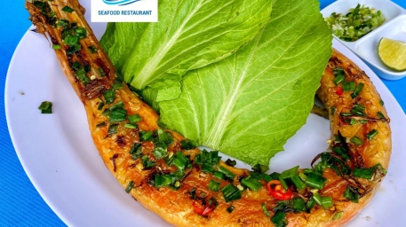 cá chìa vôi nướng than hoa ở Nhà hnafg Biển Rạng