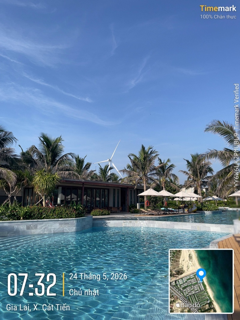 Không gian nghỉ dưỡng gần biển Cát Tiến trong tour Đà Nẵng Quy Nhơn