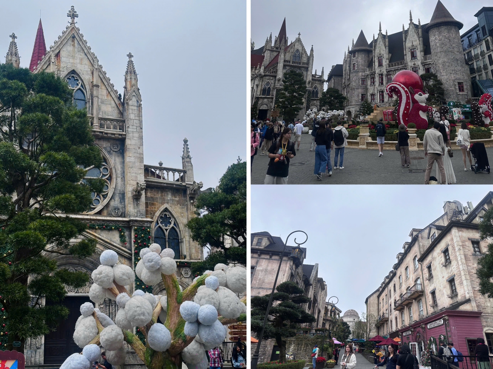 Làng Pháp được trang trí theo phong cách Giáng Sinh